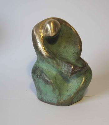 Figur Bronze "Beim Lesen eingenickt"