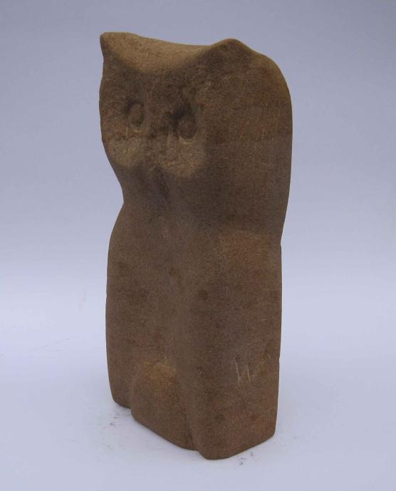 Eule Figur Sandstein -UNIKAT-