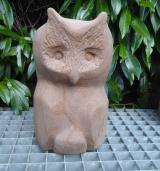 Eule Sandstein Skulptur Unikat