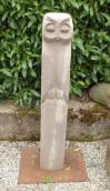 UHU Eulenskulptur Garten Stein 1 -UNIKAT-