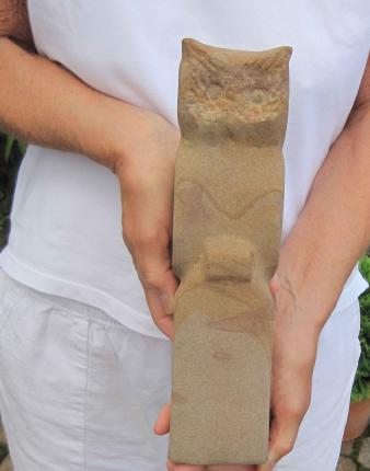 Eulenskulptur Sandstein Unikat